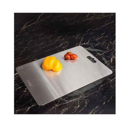 Clazkit Stainless Steel Chopping Board for Vegetable, Fruit Cutting, Kneading & Cake Preparation