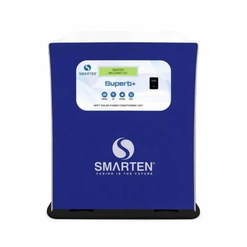 Smarten Superb+ 3600VA Solar Inverter for Home 24V Solar PCU with 70A MPPT Pure Sine Wave Hybrid Solar Inverter Supports Lithium, Tubular & SMF Batteries Dual Battery 3 Year Warranty