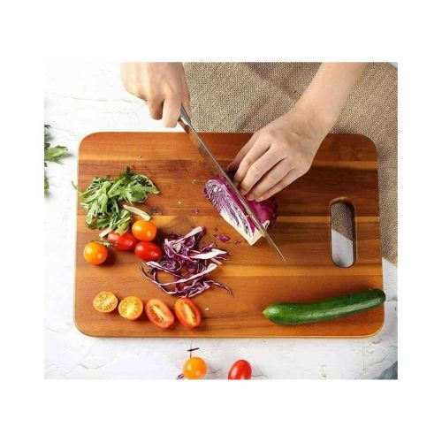 JAGIRA Divine Touch Waterproof Wooden Chopping Board with Wood Handle