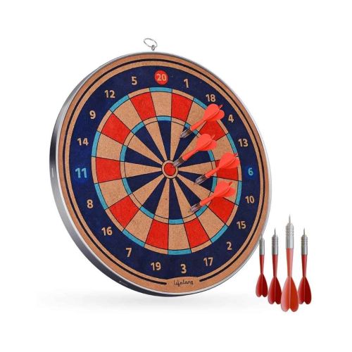 Lifelong 12 Inch Wooden Dart Board Set