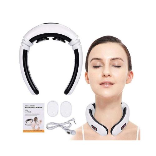 Electric Neck Massager for Deep Tissue Pain Relief with 2 Electrode Pads