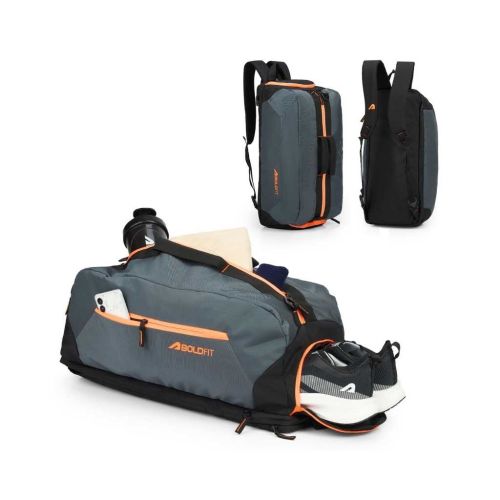 Boldfit Premium Gym Bag for Men & Women with Shoe Compartment – 33L Waterproof Sports Duffel Bag