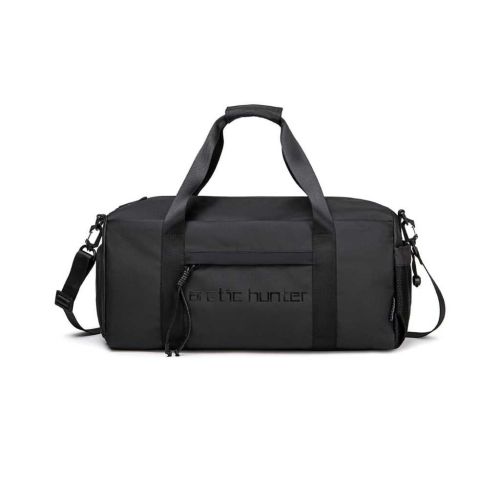 Arctic Hunter Sport Travel Duffle Bag for Men & Women with Shoe Compartment (Black)