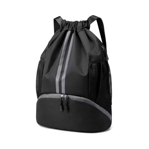 Leosportz Sports Drawstring Bag Backpack for Men & Women with Dedicated Shoe Compartment