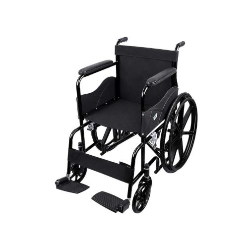SIR G Foldable MS Steel Frame Wheelchair for Adults & Elderly