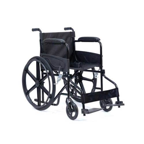 Foldable Wheelchair Heavy-Duty Black