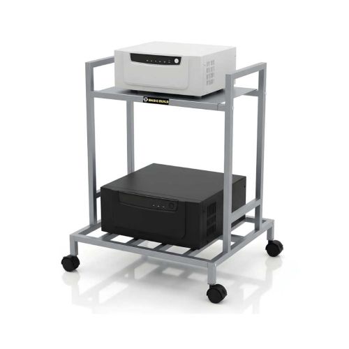 2-Tier Metal UPS Inverter Stand with Wheels