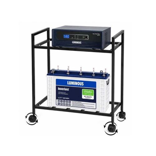 Laksh CASA Inverter Trolley with Wheels Heavy Duty Metal Rack