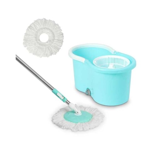 Flere 7L Spin Mop Bucket Set with 360° Rotating Microfiber Mop Head