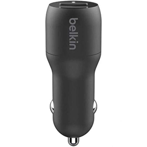 Belkin 24W Dual USB-A Fast Charge Car Charger Adapter (12W Each Port)