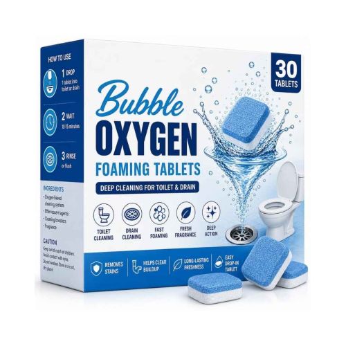 Bubble Oxygen Foaming Tablets for Toilet & Drain Cleaning