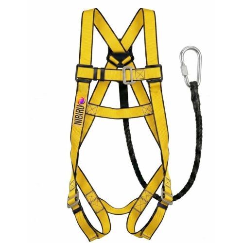NIBIRU Full Body Climbing Harness Safety Belt with Single Rope Lanyard