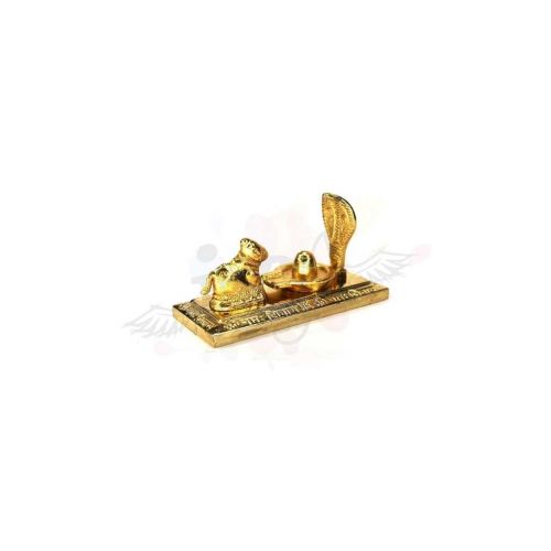 IS4A Ashtadhatu Lord Shiva Lingam with Nandi Naag Statue
