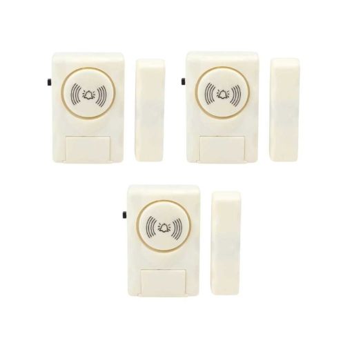 Pack of 3 Wireless Door Security Burglar Sensor Alarm