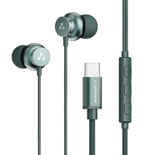 Ambrane Type-C Wired In-Ear Earphones with In-Line Mic