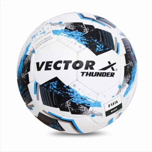 Vector X Thunder Football – 32 Panels, FIFA Basic, Hand Stitched (Size 5)