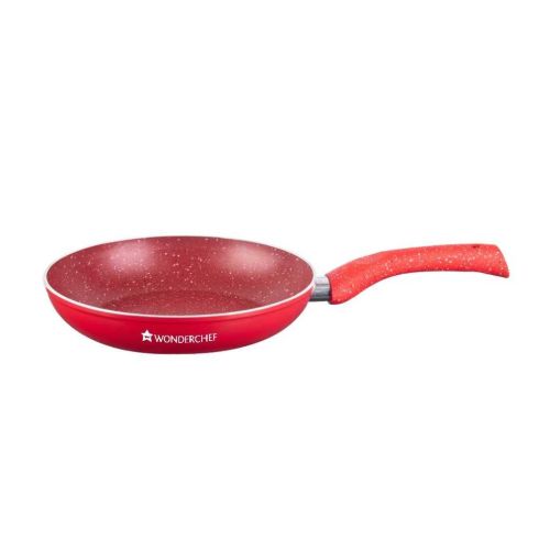 Wonderchef Granite Non-Stick Fry Pan 24 cm (1.8L, Red)