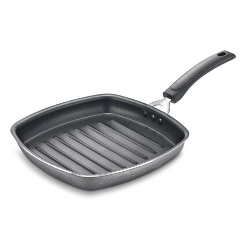 Prestige Omega Select Plus Square Induction Base Non-Stick Aluminium Grill Pan 25 Cm, Black