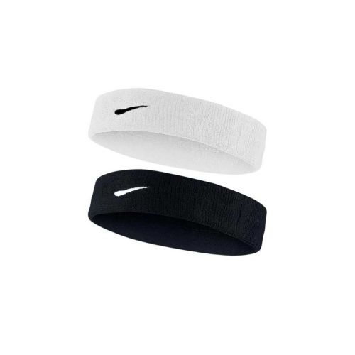 Cotton Sports Headband for Men & Women Gym Workout, Yoga & Fitness (Pack of 2, Black & White)