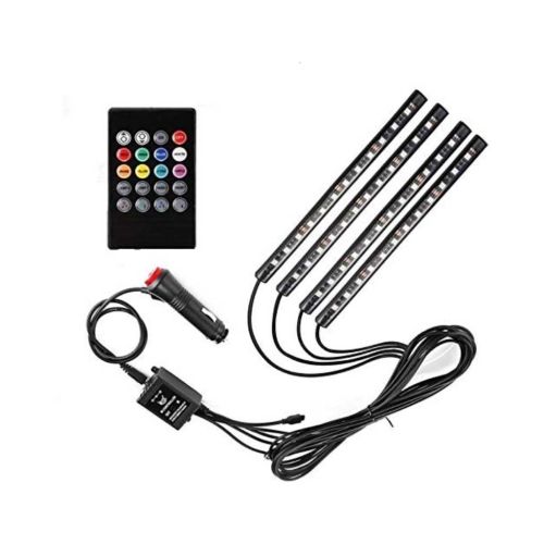AutoBizarre 12 LED Multicolor Music Controlled Car Interior Atmosphere Light