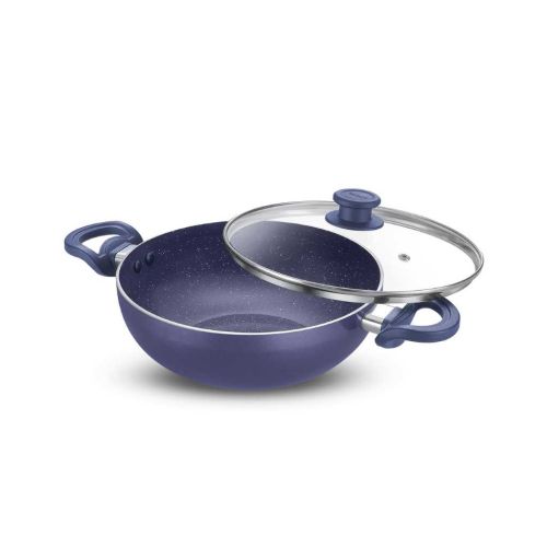 Prestige Ceraglide Ceramic Coated Non-Stick Kadai 24 cm with Glass Lid