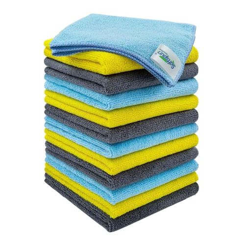 SOFTSPUN Microfiber Cleaning Cloths – 12 pcs 30x30 cm 220 GSM Multi-Colour