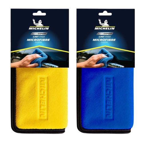 MICHELIN 500 GSM Microfiber Cleaning Cloth Pack of 2 – 40x40 cm