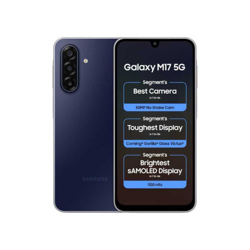 Samsung Galaxy M17 5G (Sapphire Black, 6GB RAM, 128GB Storage)