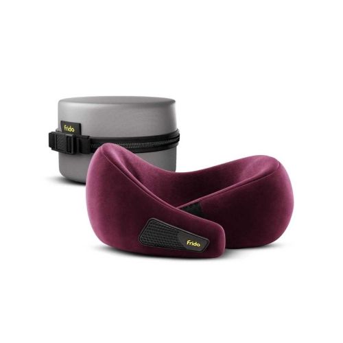 Frido Travel Neck Pillow with Adjustable Velcro Straps