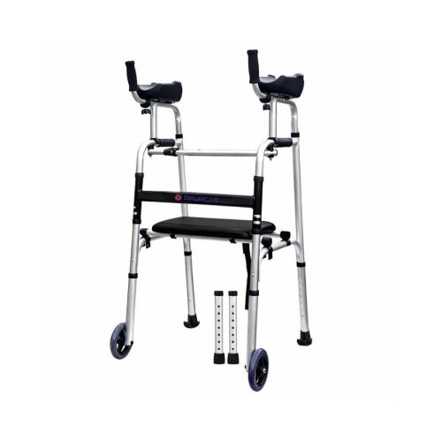 DIALDRCARE Upright Posture Rolling Walker with Armrest