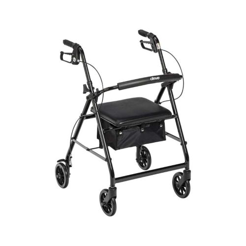 Drive Medical Aluminium Rollator Walker with Fold-Up & Removable Back Support