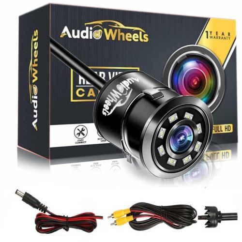 Audio Wheels Wide-Angle Night Vision Waterproof LED Bumper Reverse Parking Camera