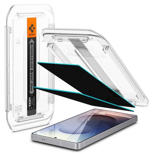 Spigen EZ Fit Tempered Glass Privacy Screen Protector for Samsung Galaxy S25 Ultra (2 Pack)