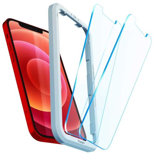 Spigen AlignMaster Tempered Glass Screen Protector for iPhone 12 & iPhone 12 Pro (2 Pack)