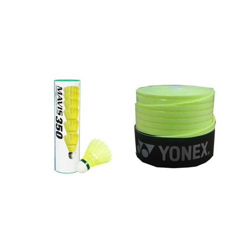 Yonex Mavis 350 Shuttlecock + ET903 Grip Combo (Yellow)