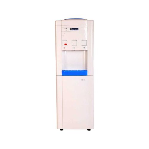 Blue Star Hot, Cold & Normal Water Dispenser with Non-Cooling Storage Cabinet (8L, White & Blue)