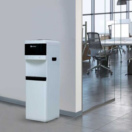 BonKaso Floor Standing Hot, Cold & Normal Water Dispenser (White-Black, 5L)