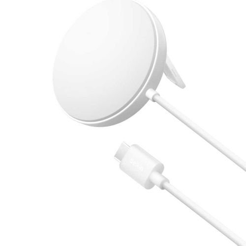 Belkin Qi2 Magnetic Wireless Charging Pad 15W with Pop-Up Stand – White