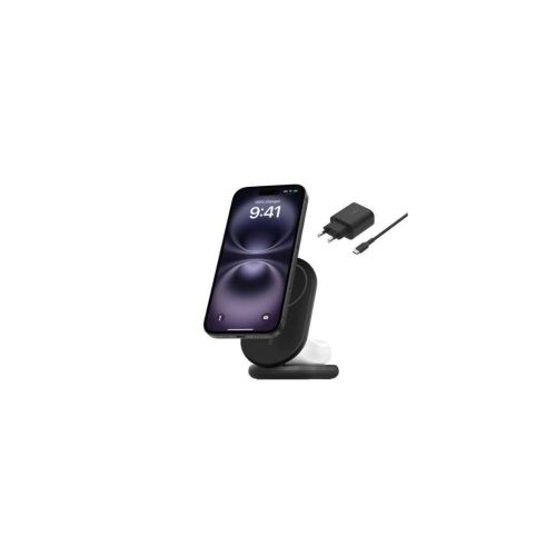 Belkin BoostCharge 2-in-1 Magnetic Folding Charging Cradle Qi2 15W (Black)