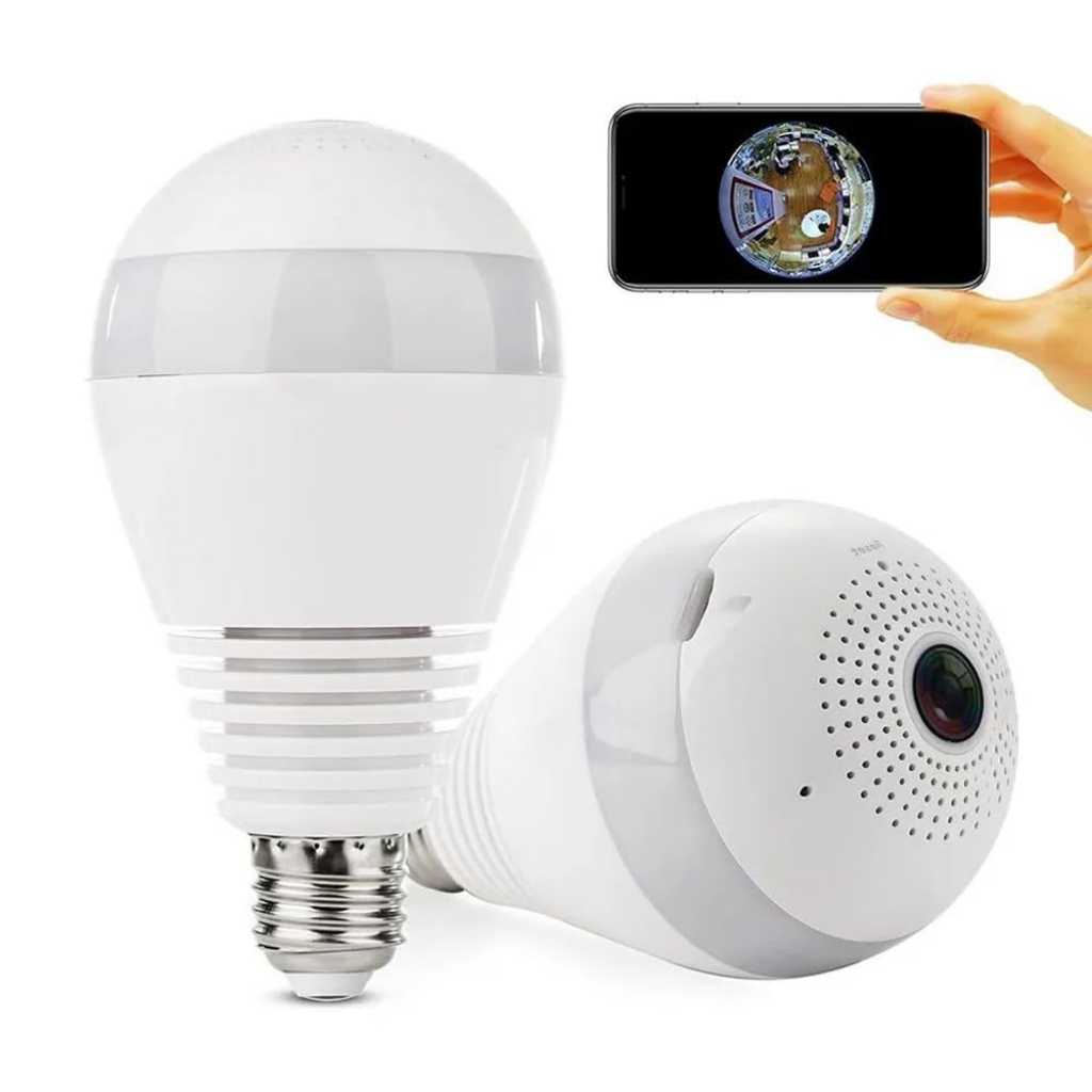 TECHNOVIEW WiFi HD 2MP Indoor Security Dome Bulb Shape Camera with Motion Detection, Light Vision & Two-Way Audio