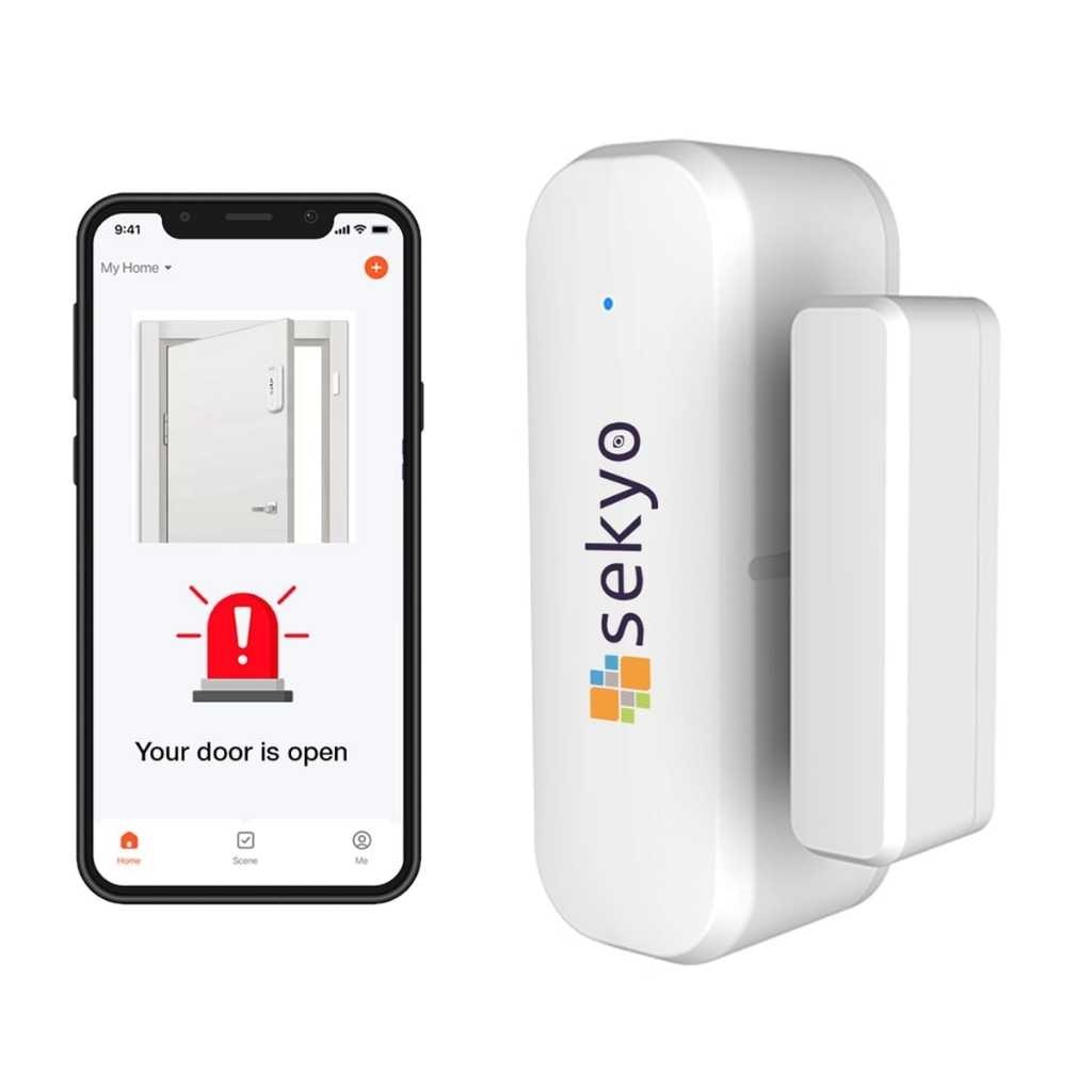 Sekyo WiFi Smart Door Alarm Sensor – Wireless Magnetic Home Security Sensor
