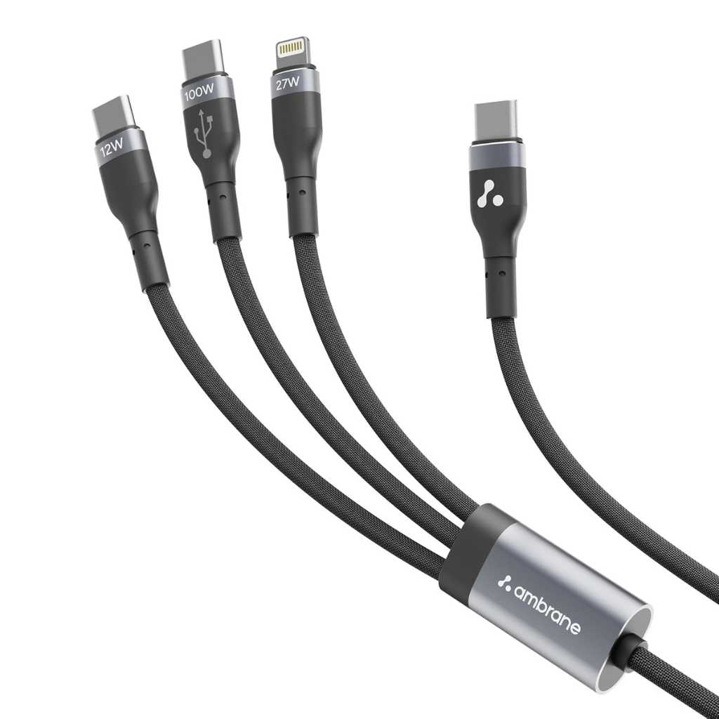 Ambrane 3-in-1 100W Fast Charging Cable