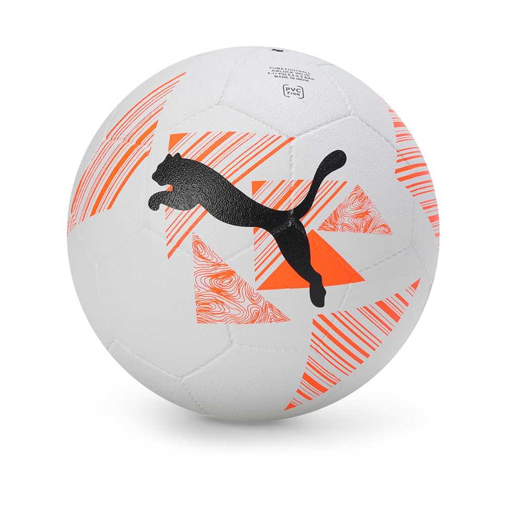 PUMA Unisex-Adult Future 2 Soccer Ball White-Citrus Size 5 (5476003)