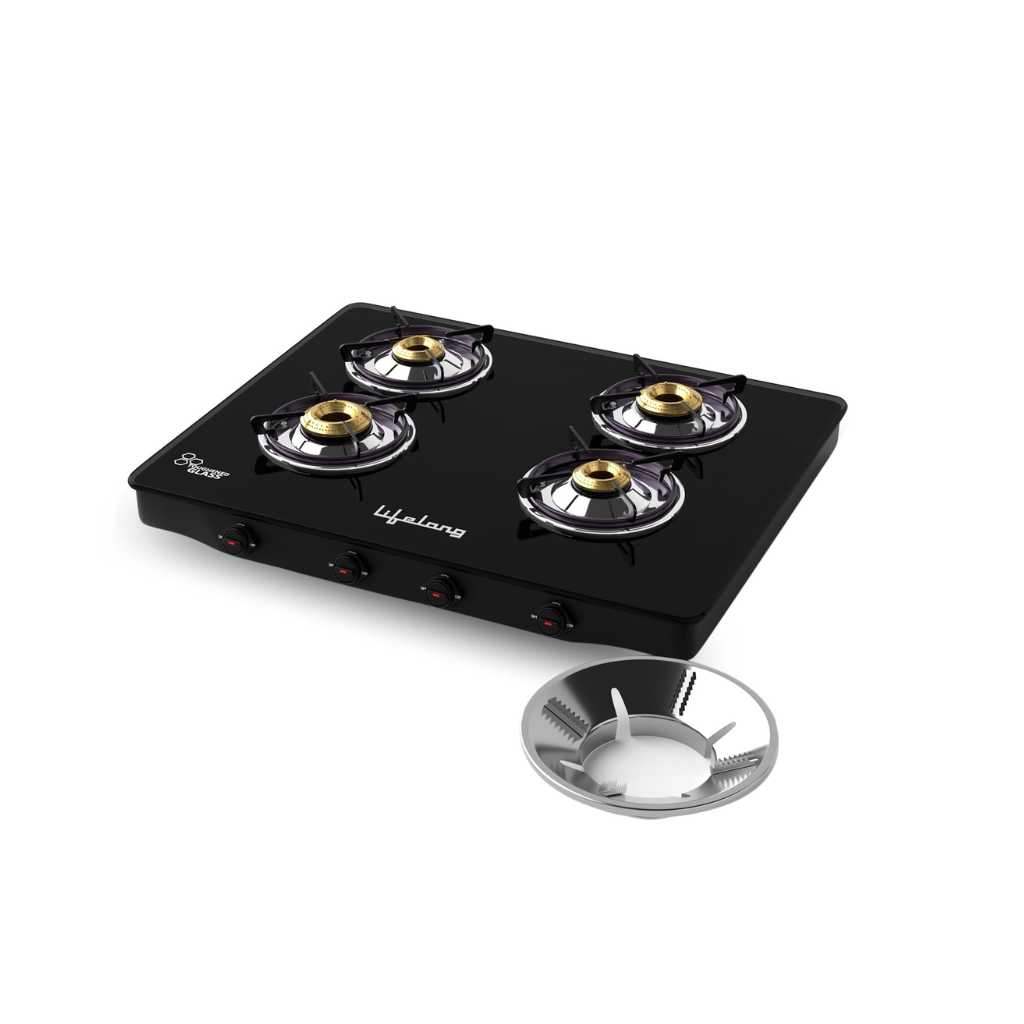 Lifelong 4 Burner Gas Stove with Free Gas Saver (LLGS27GSS)