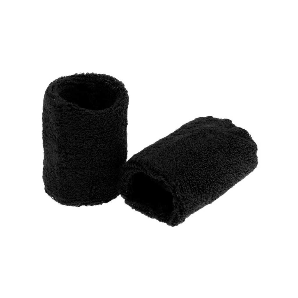Enakshi® Sports Basketball Badminton Cotton Sweatbands Wristbands (Black)