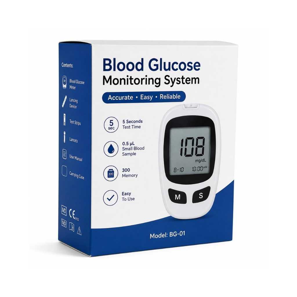 BLHS Blood Glucose Monitor Glucometer Digital Blood Sugar Meter