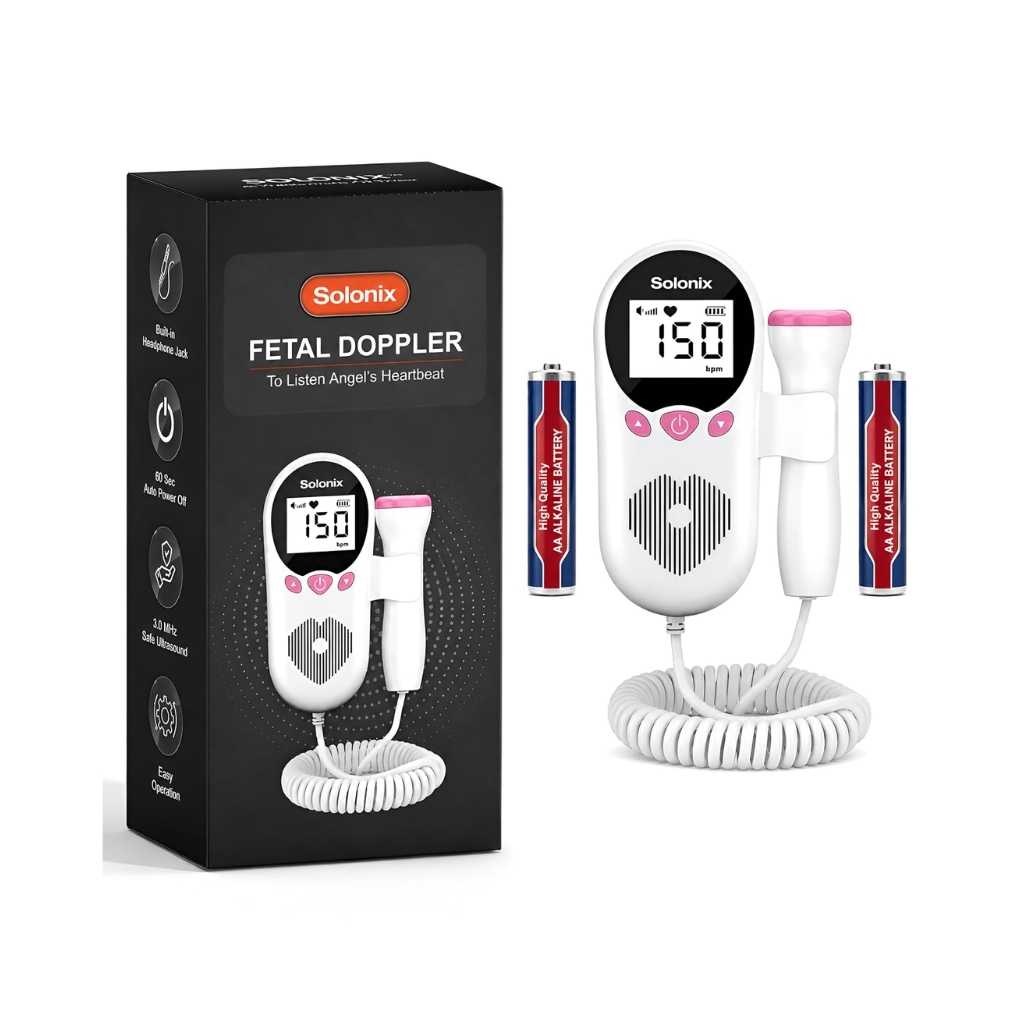 Fetal Doppler Baby Heartbeat Monitor for Home Pregnancy & Clinical Use