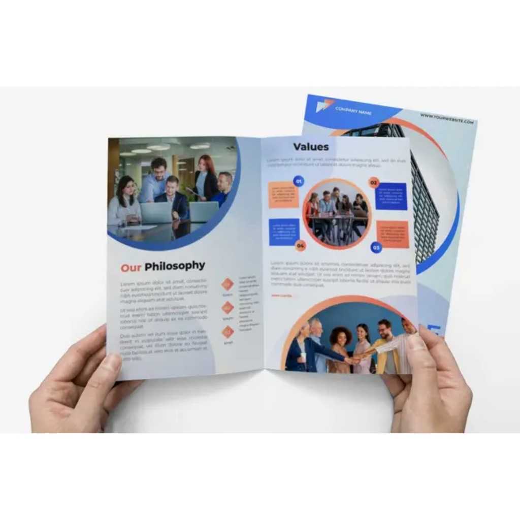 Half Fold DL Laminated Brochure