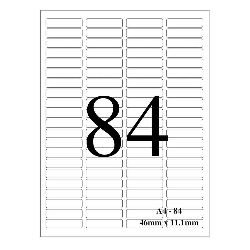 True-Ally A4 Size White Self-Adhesive Label/Sticker – 84 Stickers Per Sheet