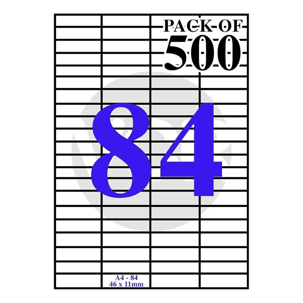 VCR A4 Size White Self-Adhesive Label/Sticker – 84 Stickers Per Sheet